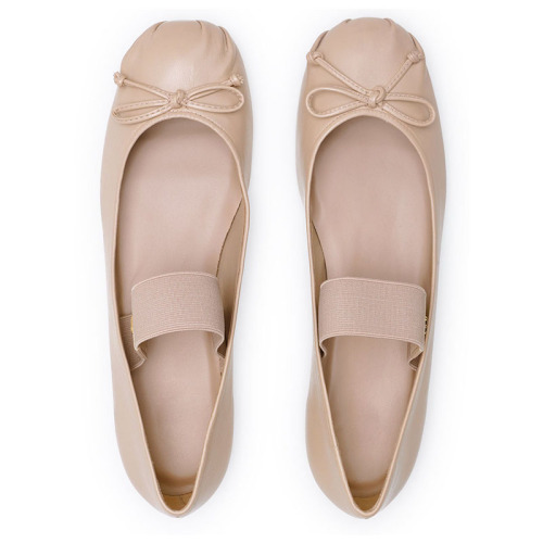 Elegant Women's Ballet Flats Real Leather Shoes