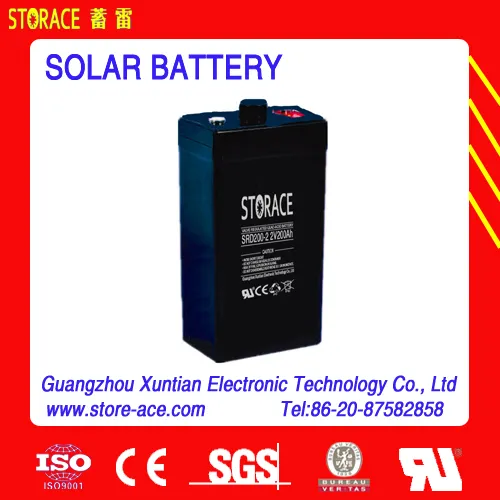 2 volt solar Battery 2v 200ah maintenance free battery