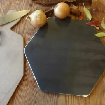 Hexagon Heat resistant easy clean carbon steel baking steel pan pizza stone baking tray metal Pizza Steel