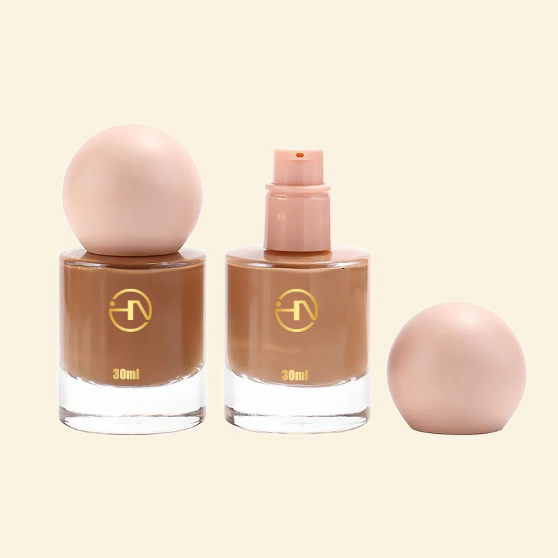 Empty Clear Glass makeup Container for Liquid Foundation