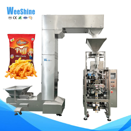 Flushing de nitrógeno Las chips infladas pesan la máquina de embalaje