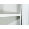 White Lockable Tambour File Cabinet with Shelves