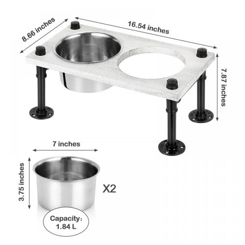 Stainless Steel Dog Bowls with Metal Stand