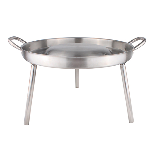 Stainless Steel Round Comal With Stand 21 Inch