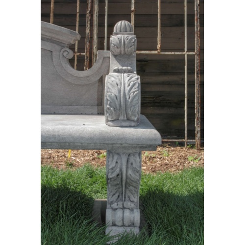 Stunningly Designed Marble Bench with Curved Backrest