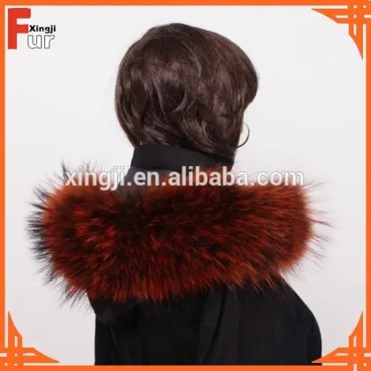 China Supplier Raccoon fur Collar, Real Raccoon Fur