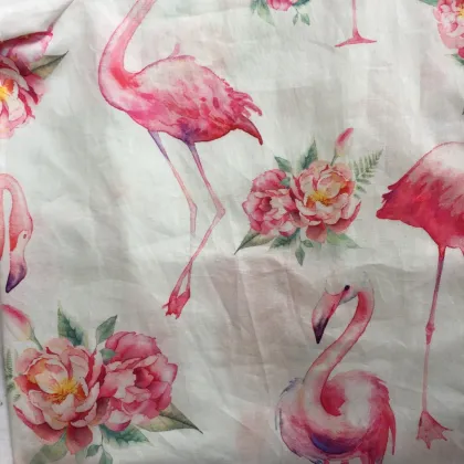 Women's cotton bird printed short shirt