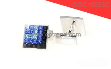 Blue skype design for great success man stainless steel cufflink