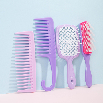 Large Wide Tooth Comb with Hook - Detangling Hair Scalp Massager Brush