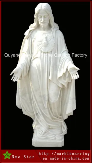Hand Made White Marble Jesus Statue