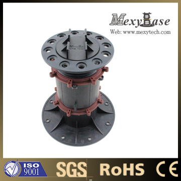 New design aluminum joist plastic pedestal for composite decking.