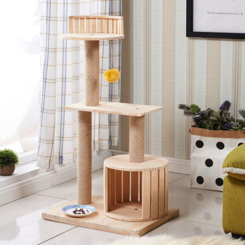 Cartoon Cat Tree Nest Drum Toy