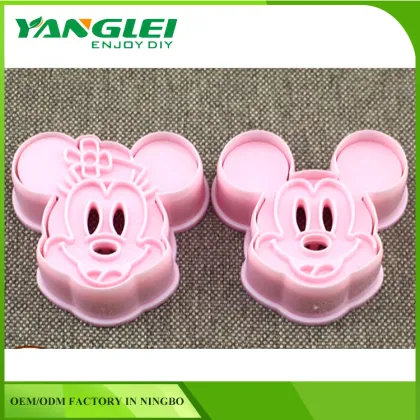 plastic mickey mouse shaped cookie cutter