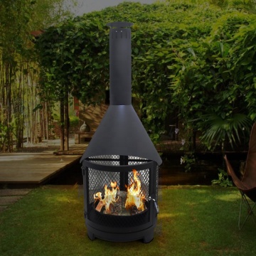 F09 portable high round net visible fire indoor / outdoor fire pits multi functions metal BBQ grill