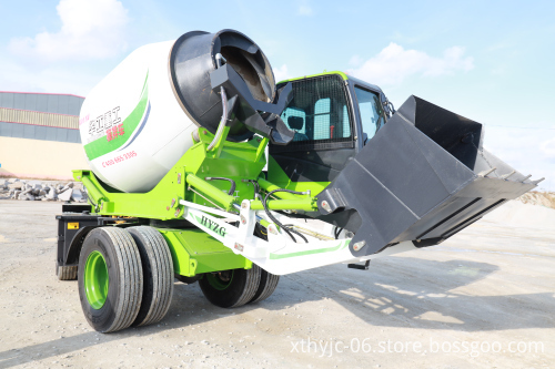 Mobile Cement Concrete Mixer with Automatic Self Feeding and 270 Degree Rotation (3 to 6.5 Cubic Meters)