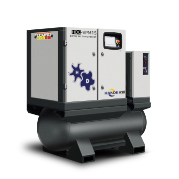 Pemampat udara skru tangan dengan pengering-15kW VSD, 8BAR, All-in-One, pelbagai pilihan voltan