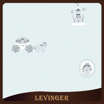 Levinger Free Sample Decorative Cartoon Castle Wallpaper for Children