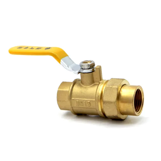 Brass Forged Ball Valve Natural Gas For Valve With Yellow Handle  Brass Gas Ball Valve