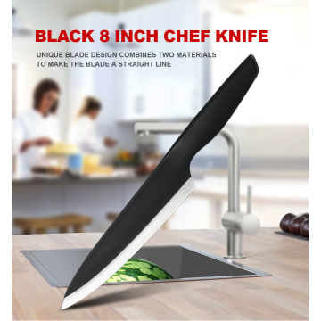 BLACK 8 INCH CHEF KNIFE