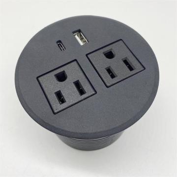 USB Desk Grommet Socket with 2 USB Plugs & 2 USB Charging Ports