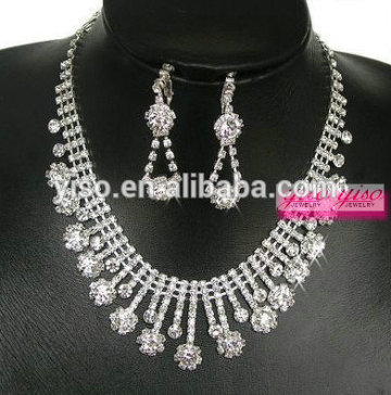 crystal lariat fashion tassel necklace earring sets