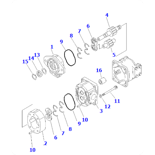 Wheel loader WA470-1 gear pump 705-51-20290