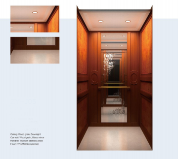 Décoration en bois pour ascenseur de passagers