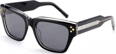 C1 Acetate Sunglasses  Black、Transparent