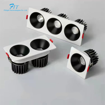 Double Head Rectangular Spot LED COB 20W*2 Ceiling Downlight
