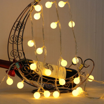 Garland a corda di lampada da fata in rame colorato - palla di illuminazione a led per decorazione per feste di Natale interno/esterna