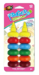 12C Finger Crayon Set School Supply Kid Arts and Crafts Blister Packing