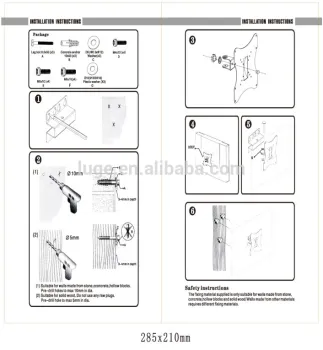 90 degree swiveling tv bracket, removable lcd wall bracket, led tv wall mount for 10-23 inch LED/LCD/Plasma TV screen