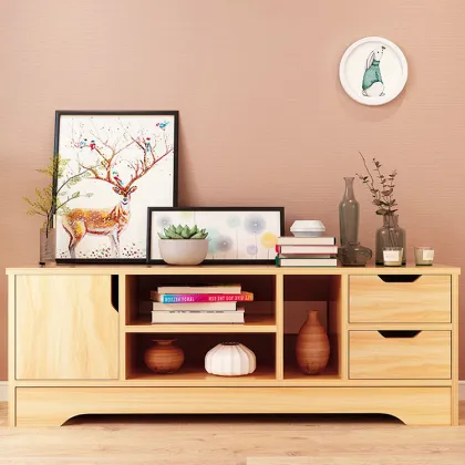 2021 Modern Wood LED TV Stand Furniture Cabinet