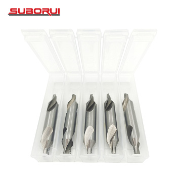 SUBORUI OEM/ODM M2 1-5mm HSS 60-Degree Angle R Type Center Drill Bits for Metal Drilling