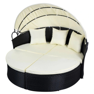 Outdoor Sun Bed Lounger with Aluminium Frame, Canopy, and Cabana Tent: The Ultimate Hot Selling Choice for Your Poolside or Living Room Exterior