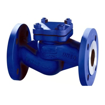 Flanged Globe Check Valve: Sizes DN50, DN100, DN200 with PN25 Rating, Spring Loaded, Cast WCB Piston Design