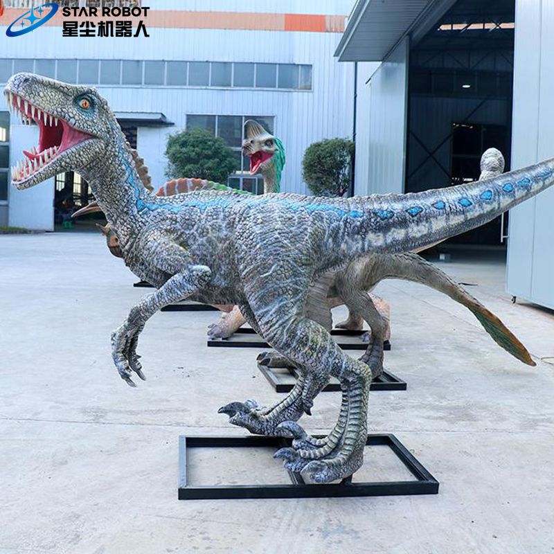 animated velociraptor model