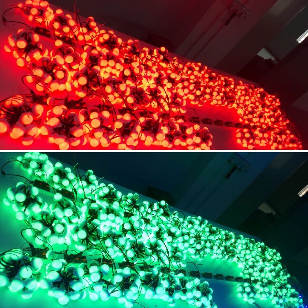Värikäs LED -solmu Light RGB DOT -valo merkkijono