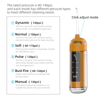 Waterpik IPX7 Waterproof Cordless Dental Oral Irrigator for Teeth Flossing