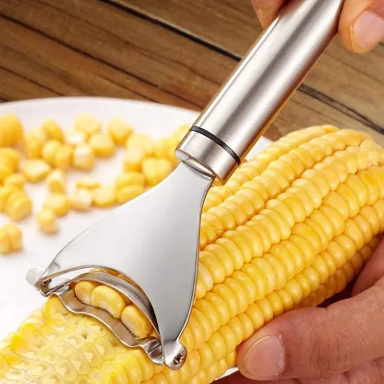 Factory Direct 430 Stainless Steel Magic Corn Stripper - Efficient Corn on the Cob Remover Tool