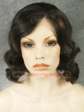 Brown with Blonde Highlight Elegant Wavy Synthetic Lace Front Wig