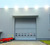 Sectional industrial door for workshop