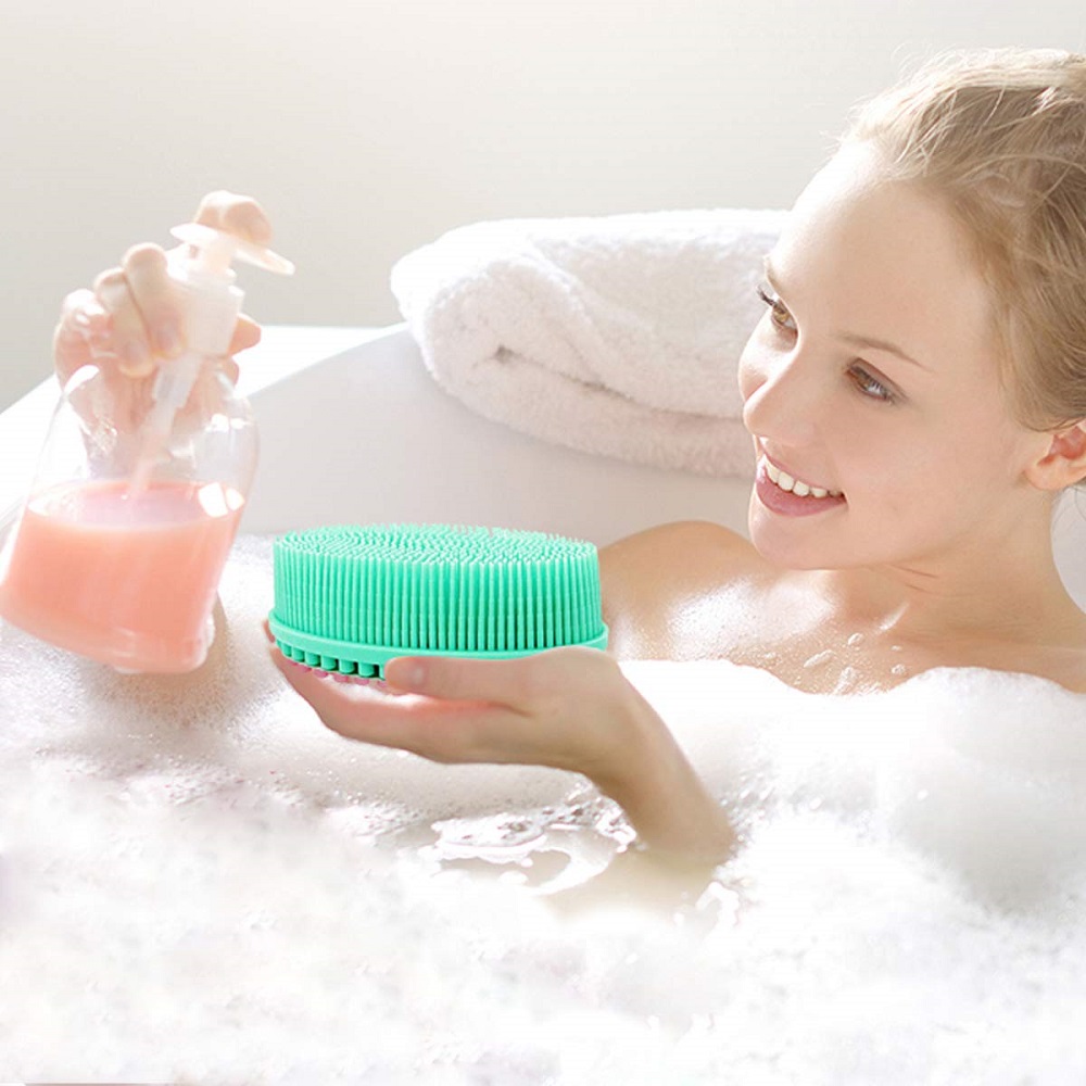 YBLNTEK Silicone Bath Brush Mini Shower Brush Body Scrubber Bath & Shower Loofah Brush Gentle Scrub Skin Exfoliation Women Men