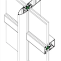 Pared de cortina de perfil de extrusión de aluminio, acristalamiento