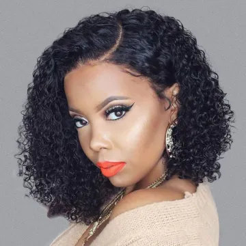 Curly Bob Wig Cheap Raw Brazilian Virgin Human Hair Lace Front Wig Wholesale Transparent Glueless Lace Frontal Wig For Women