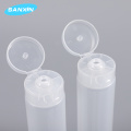 clear cosmetic plastic packaging soft tube with flip top cap for hand cream