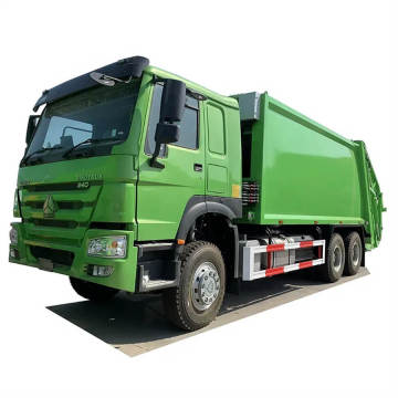 Howo heavy 10 roda truk sampah terkompresi