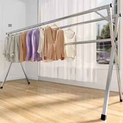Foldable Clothes Hanger for Air Drying and Towel Rack