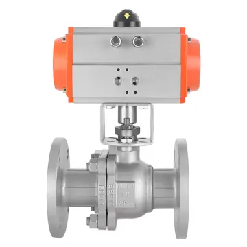 DN50 Stainless Steel Pneumatic Flange Ball Valve