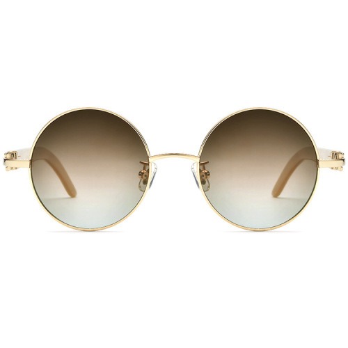 Handmade Buffalo Horn Sunglasses Vintage Round Full Frame Horn Sunglasses Supplier
